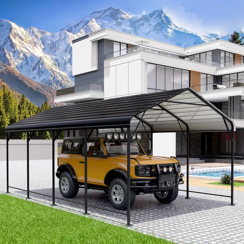 Outsunny 10'x20' Carport Heavy Duty Galvanized Car Canopy with Included Anchor Kit